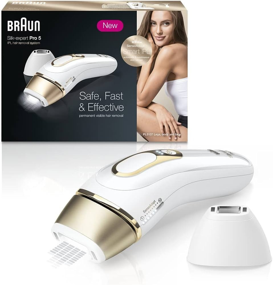 Braun IPL Long-Lasting Hair Removal for Women and Men, Silk Expert Pro 5 PL5137 with Venus Swirl ... | Amazon (US)