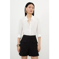 Viscose Linen City Woven Short | Debenhams UK