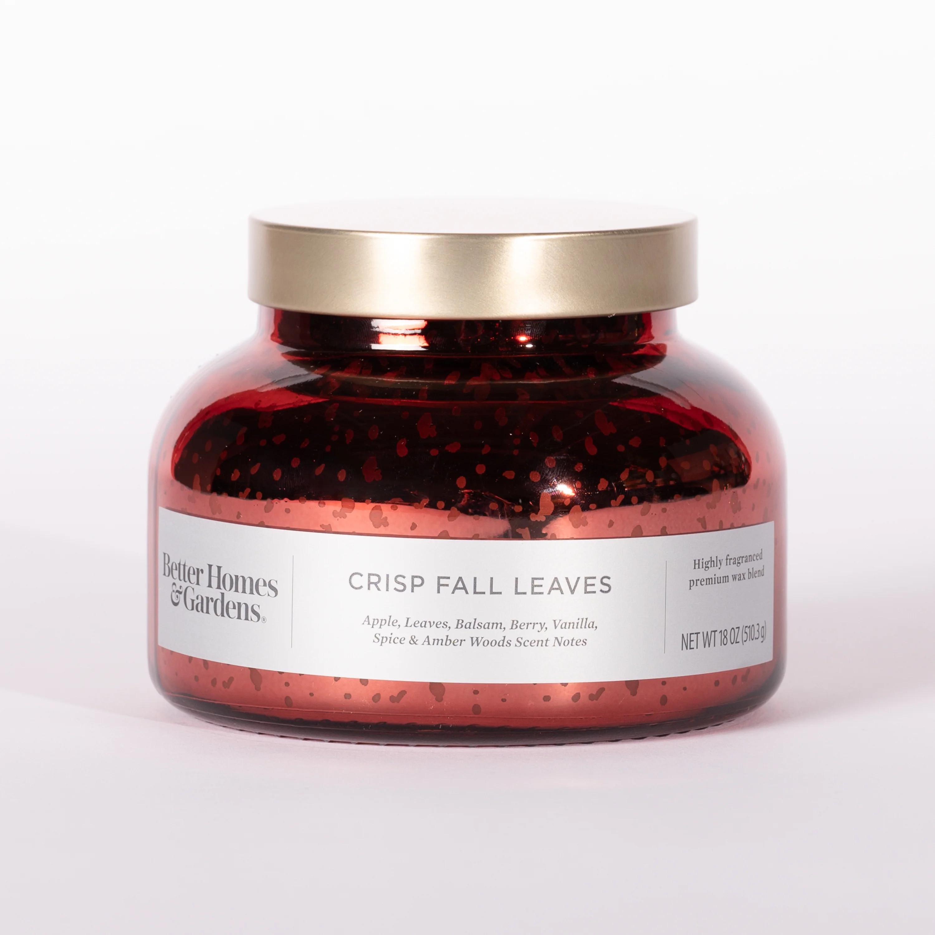 Better Homes & Gardens 18oz Crisp Fall Leaves Scented Mercury Glass 2-Wick Bell Jar Candle | Walmart (US)