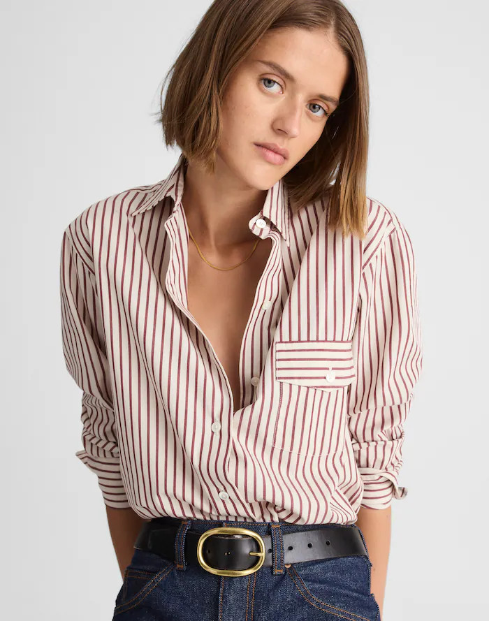 Alexa Chung for Madewell Lou Poplin Shirt | Madewell