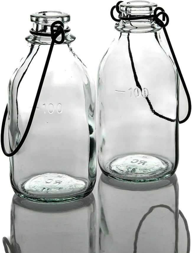 Richland Vintage Bottle Hanging Glass Vase Set of 12 | Amazon (US)
