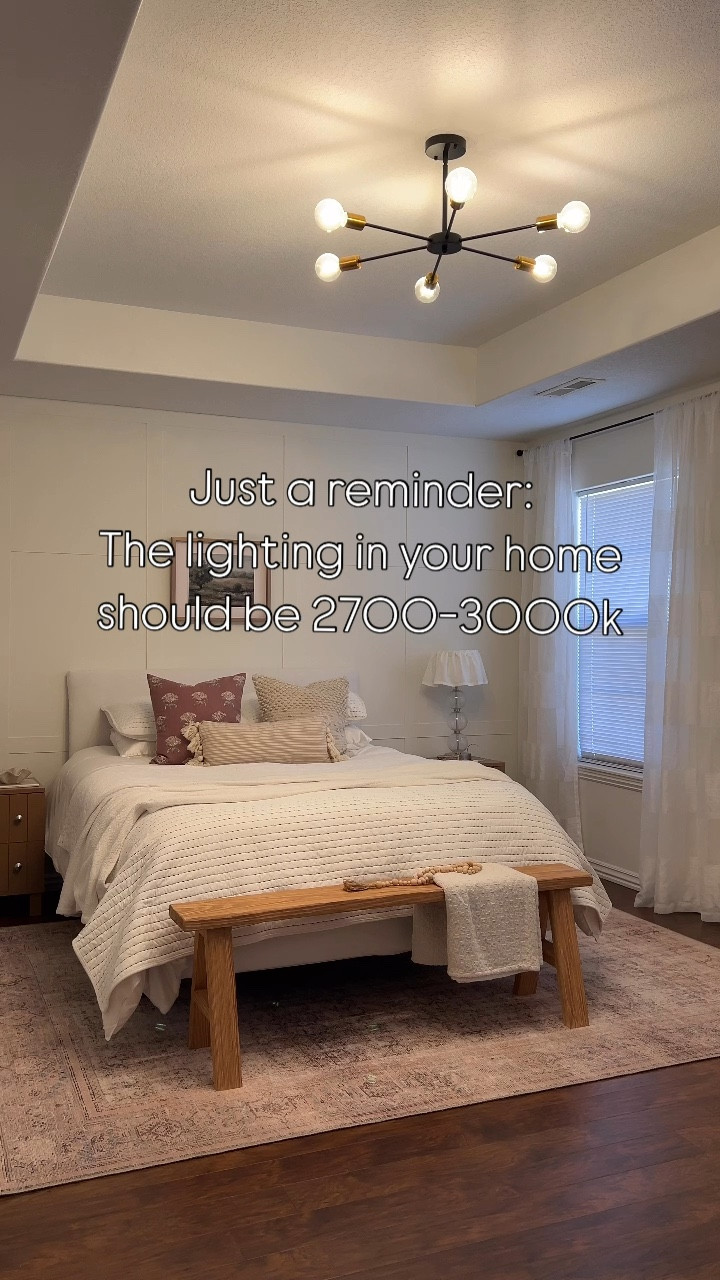 Designer’s Tip: 
Choosing bulbs with a color temperature of 2000-3000K 💡brings a warm, soft glow that feels cozy and inviting. 

It’s perfect for creating a comfortable, relaxing atmosphere in any room of your home. Bulbs in the 2700-3000K range emit a warm, soft light that closely resembles the natural glow of early morning or sunset. 

Going above 3000K shifts the light to a cooler, bluish tone, which is often used in offices or commercial spaces for its bright, energizing effect. However, this cooler light can feel harsh and uninviting in a home setting, disrupting the relaxing environment you want to create. Keeping your home lighting between 2700-3000K ensures a soothing and pleasant atmosphere throughout.

Light your space the right way and set the mood! 

✨Share | Save | Follow for simple designer tips✨

✨Find the perfect light bulbs and light fixtures on the LTK app, link in bio. Or comment “LIGHT” to receive a direct DM with the link.

#interiordesign #interiordecor #designtips #designtipsandtricks #homelightning #homedecoration  #homestyling 

#LTKFamily #LTKStyleTip #LTKHome