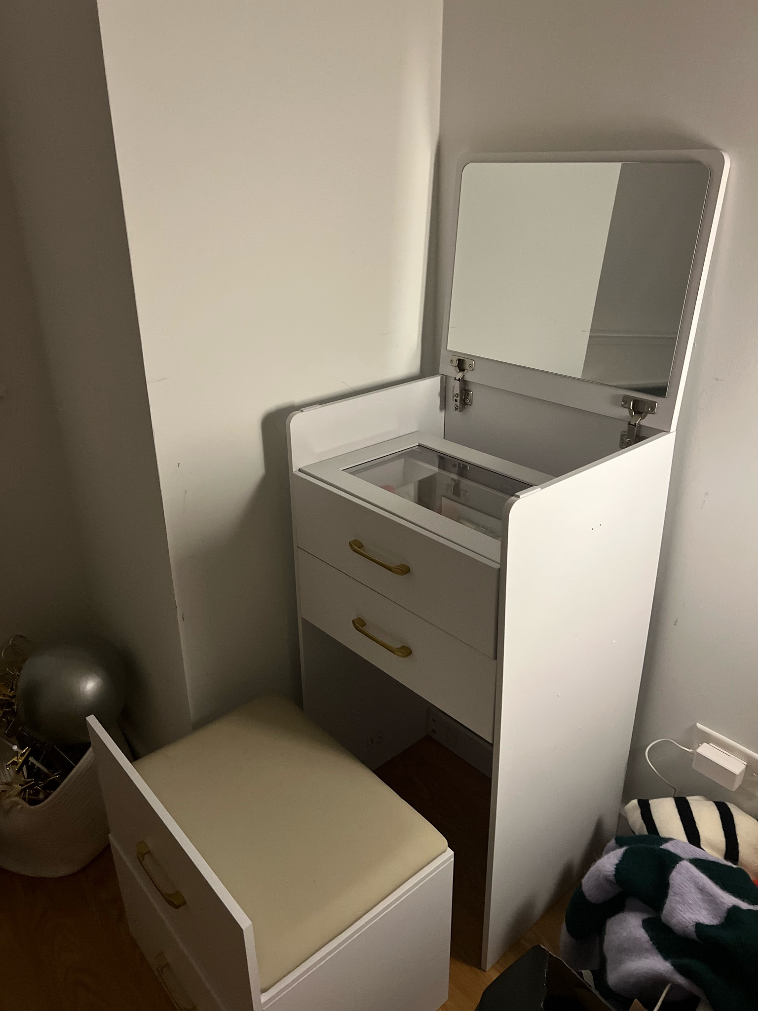 the perfect vanity to save space with lots of storage! cute and functional! on prime day sale too

#LTKxPrimeDay #LTKHome