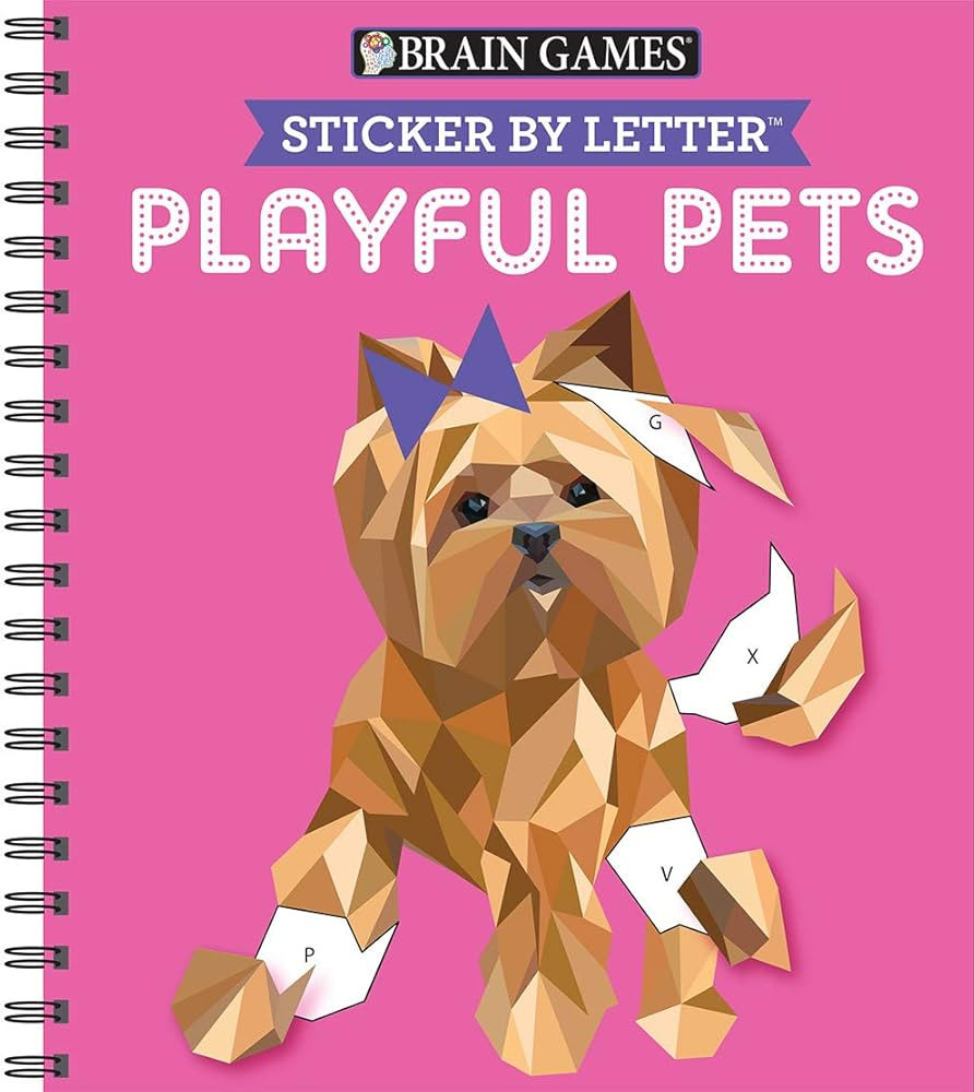 Brain Games - Sticker by Letter: Playful Pets (Sticker Puzzles - Kids Activity Book) | Amazon (US)