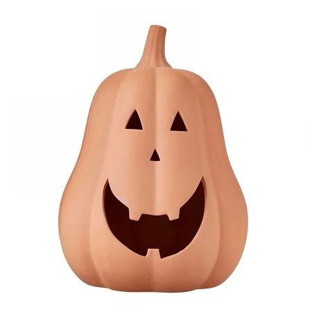 ACDANC 2026 New Terracotta Pumpkin,Jack O Lantern,Terra Cotta Pumpkin,Halloween Pumpkins,Ceramic Pumpkins,Cute Halloween Autumn Farmhouse Table Festival Decoration for Home Porch Front,1 Pc,Brown | Walmart (US)