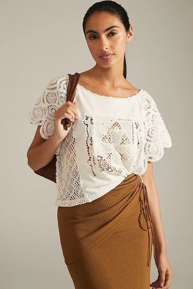 Pilcro Heritage Cropped Hanky Tee | Anthropologie (US)