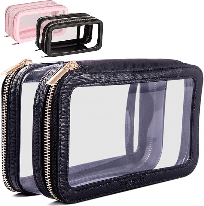Clear Makeup Bag Organizer, Cosmetic Bag Make Up Bag Travel Toiletry Bag For Women, Small Makeup ... | Amazon (US)