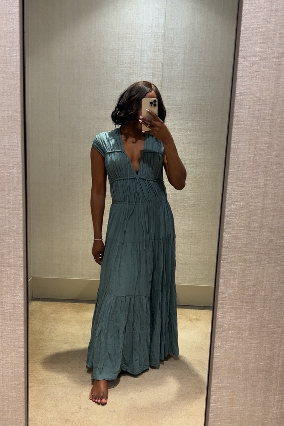 open lace back dress Strappy Pleated Lace Dress main image 1