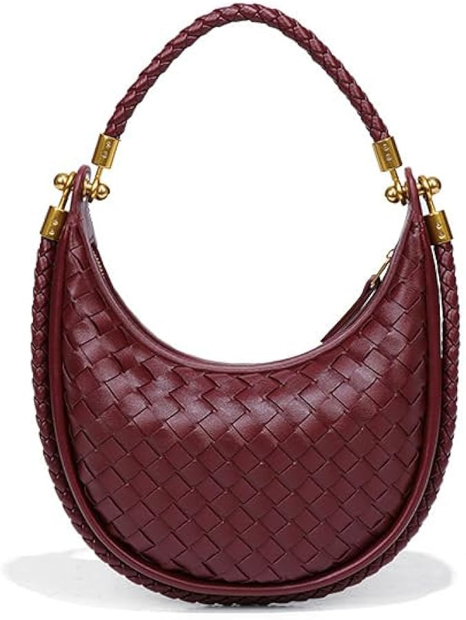 Suede Hobo Bag for Women Hand-Woven Bag Made of Suede Fabric Casual Tote Bag | Amazon (US)