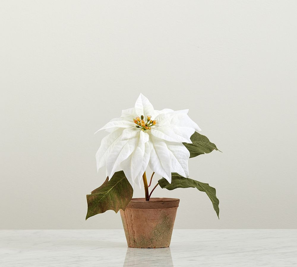 Faux Potted Poinsettias | Pottery Barn (US)