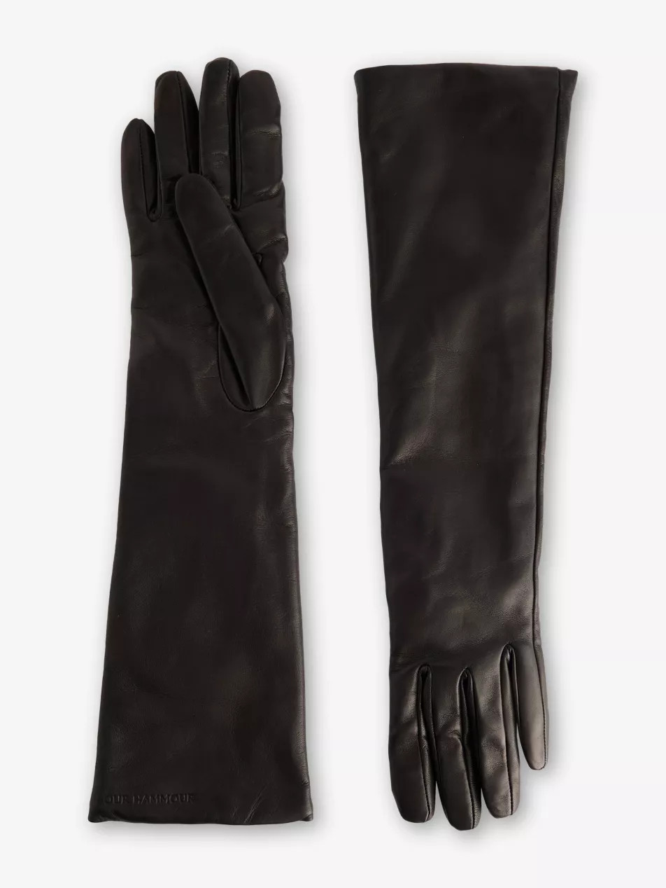 Long Lined Leather Gloves | Selfridges