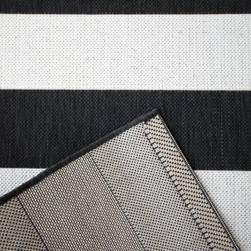 Gonsalez Striped Black Indoor/Outdoor Area Rug | Wayfair North America