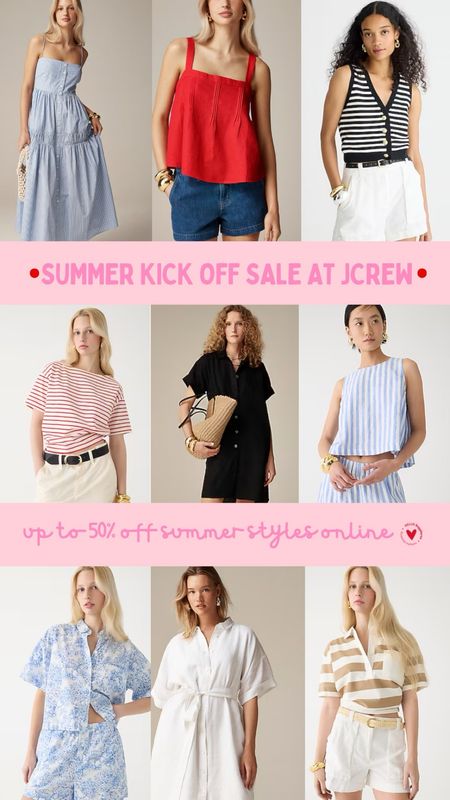 Up to 50% off summer kick off sale at JCrew 

#LTKSaleAlert #LTKSeasonal #LTKOver40