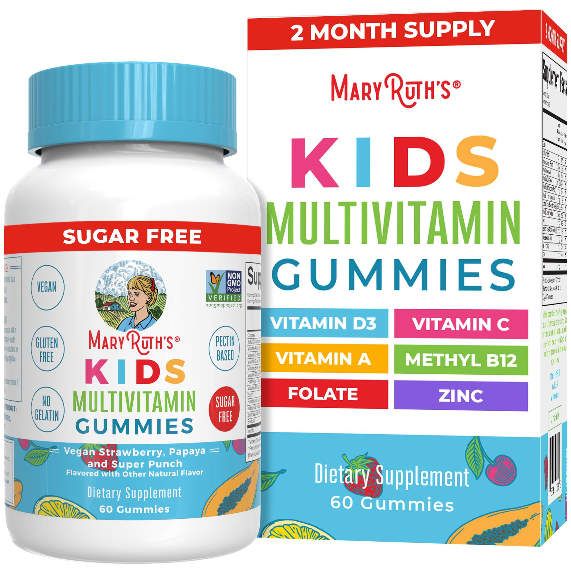 MaryRuth Organics Kids Vitamins | Multi | Sugar Free | 2 Month Supply | Kids Multivitamin Gummies... | Amazon (US)