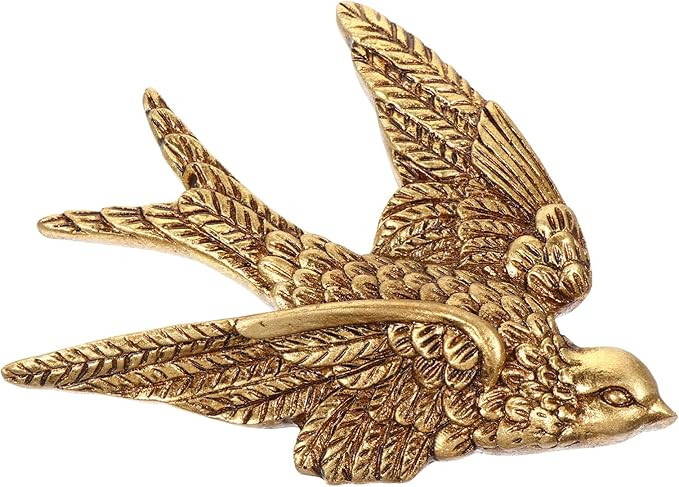 YARDWE Birds Wall Figurines Resin Bird Wall Art Swallow Wall Sculptures Sparrows Figurine Hanging... | Amazon (US)