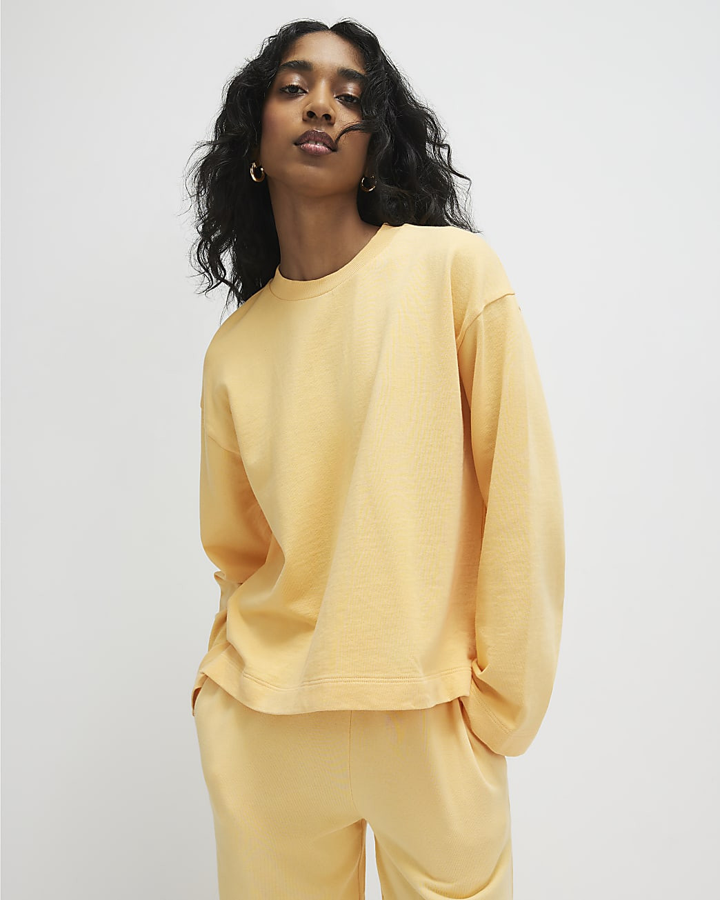 Orange Long Sleeve Sweatshirt | River Island UK & IE