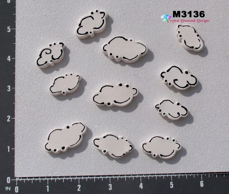 Assorted Clouds - Kiln Fired Handmade Ceramic Mosaic Tiles M3136 - Etsy | Etsy (US)