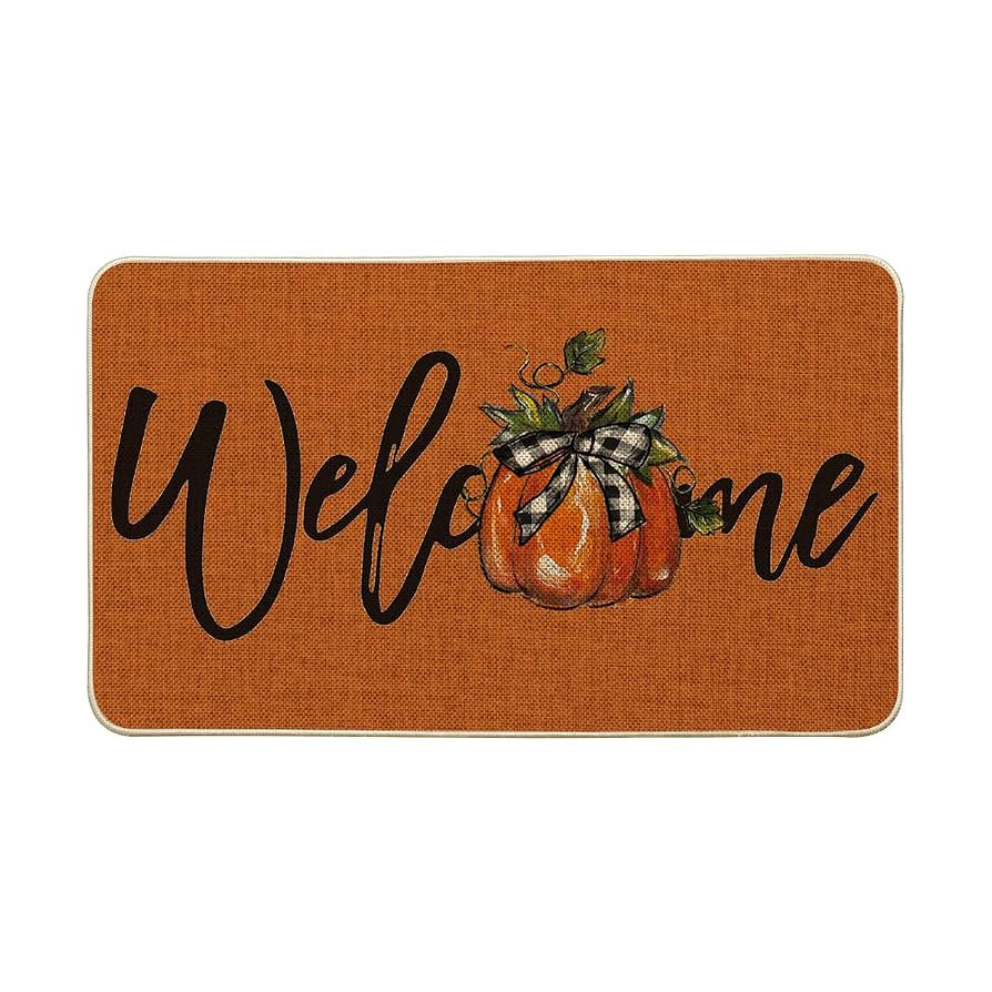 Artoid Mode Orange Pumpkin Fall Welcome Doormat, Autumn Home Decor Low-Profile Switch Rug Door Ma... | Amazon (US)