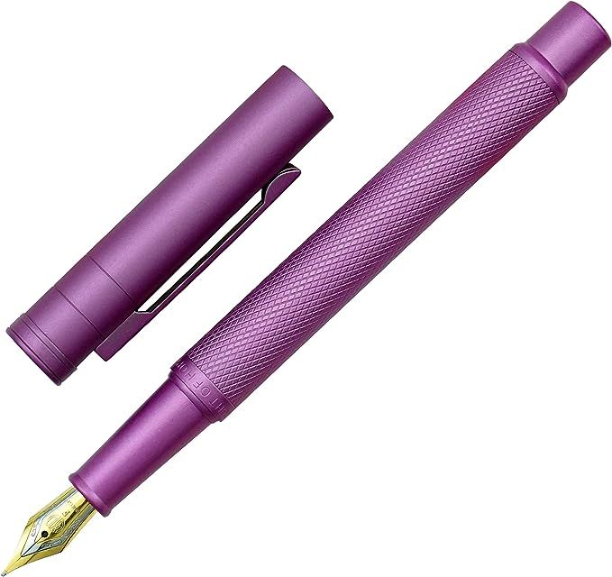 Asvine Pink Forest Fountain Pen Extra Fine Nib, Classic Design with Converter and Metal Pen Case,... | Amazon (US)