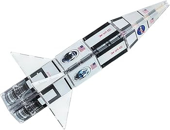 CreateOn NASA Rocketship Magnetic Tile Set, Building Set for Kids, Magnetic Building Toys for Kid... | Amazon (US)