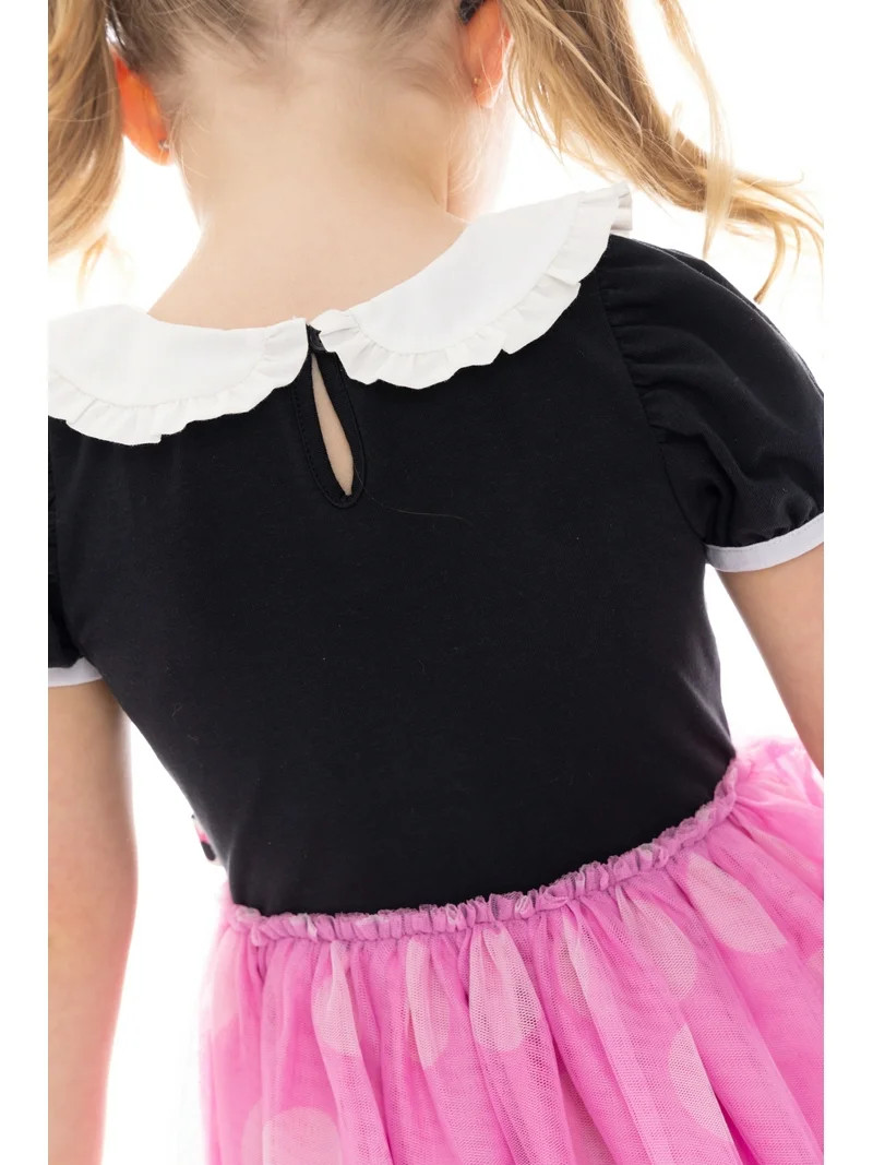 Minnie Mouse Toddler Girls Cosplay Tutu Dress with Puff Sleeves, Sizes 12M-5T | Walmart (US)