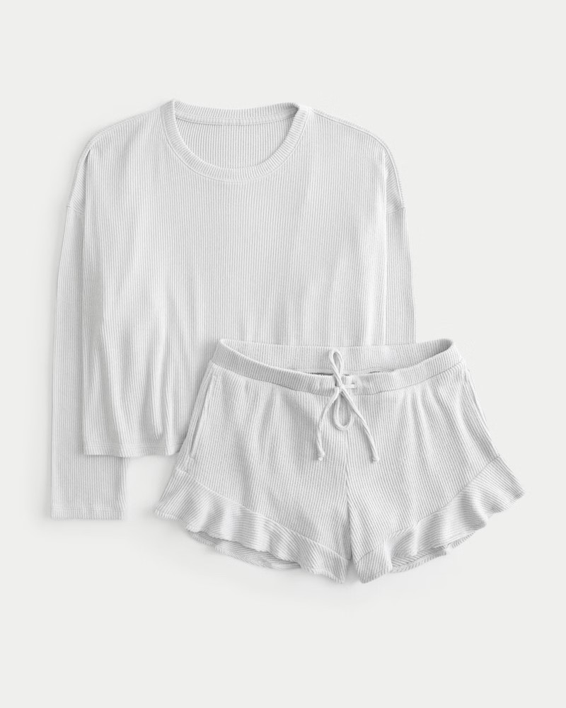 Women's Cozy Ribbed Top & Shorts Set from Hollister | Hollister (US)