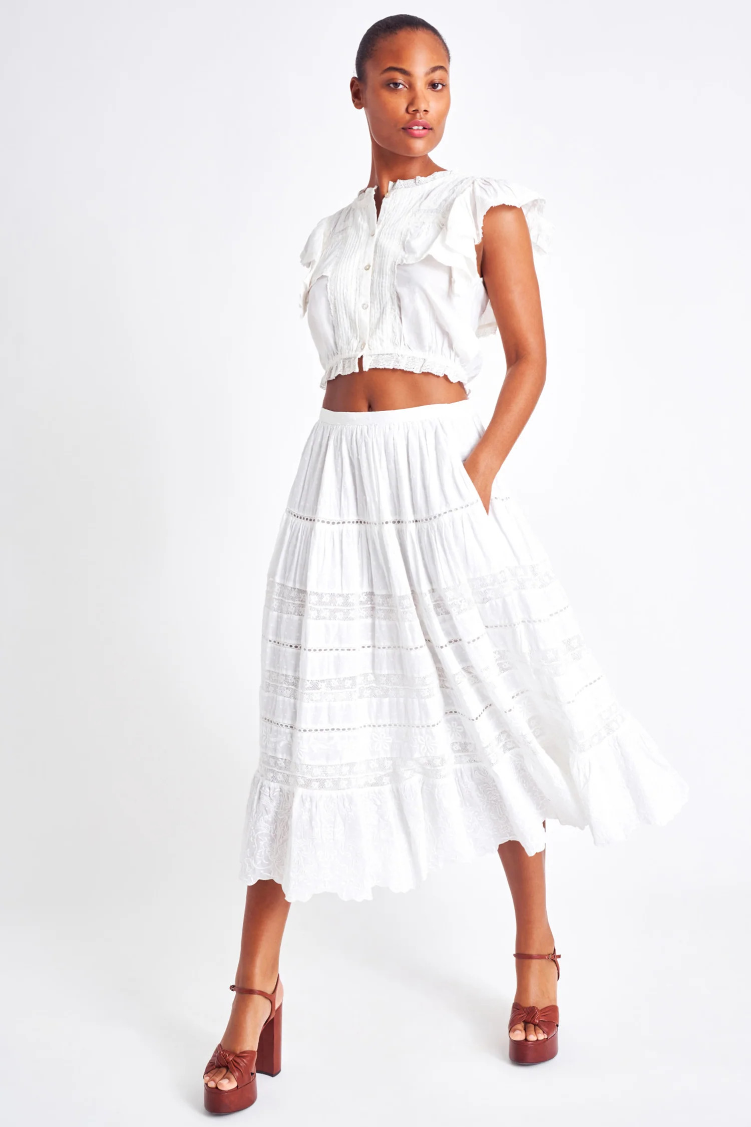 Donna Midi Skirt | LOVESHACKFANCY