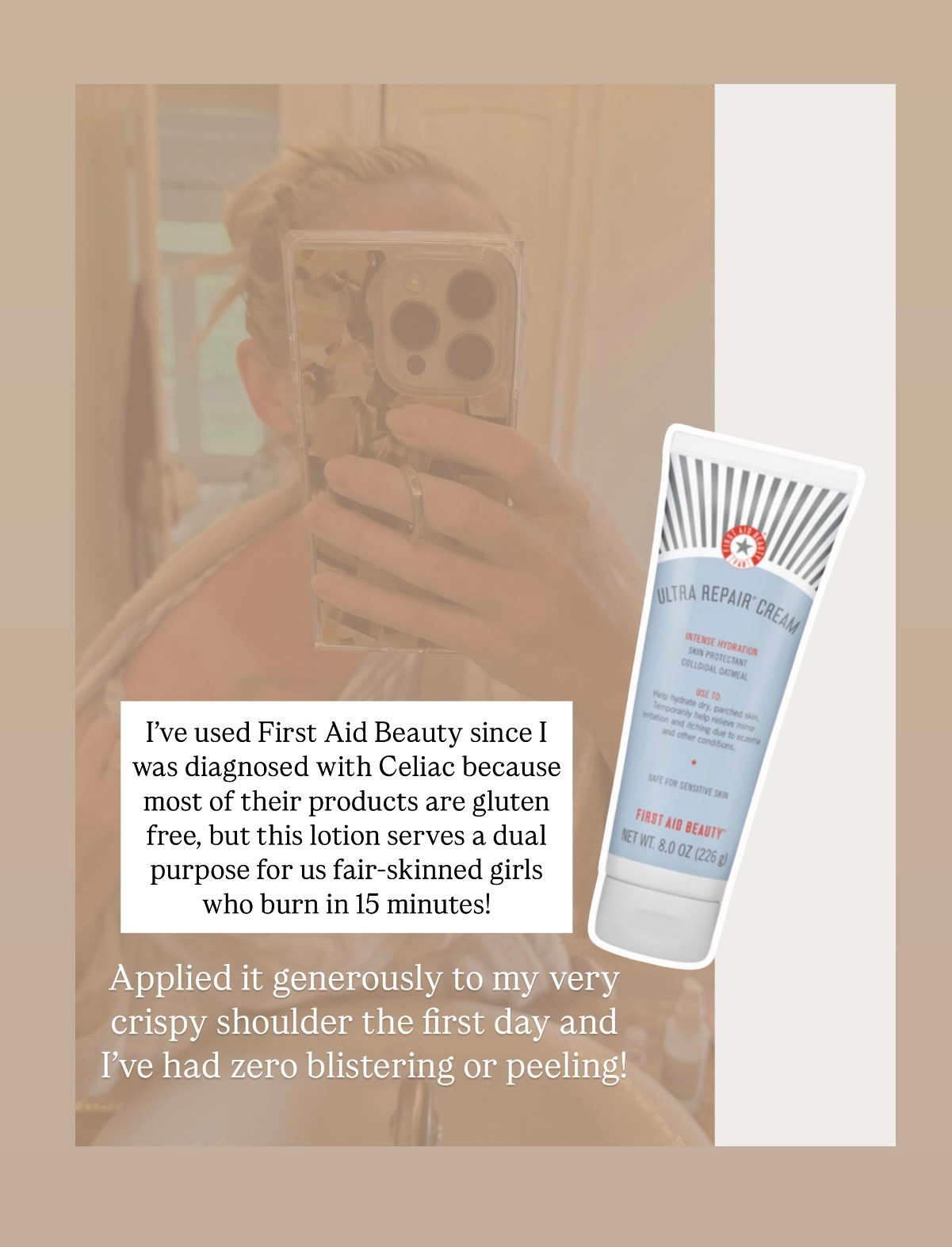 Sunburn treatment for fair skinned girls! First aid beauty. Gluten free skin care products by BarbiGia 



#LTKBeauty #LTKSummerEdit #LTKSwim