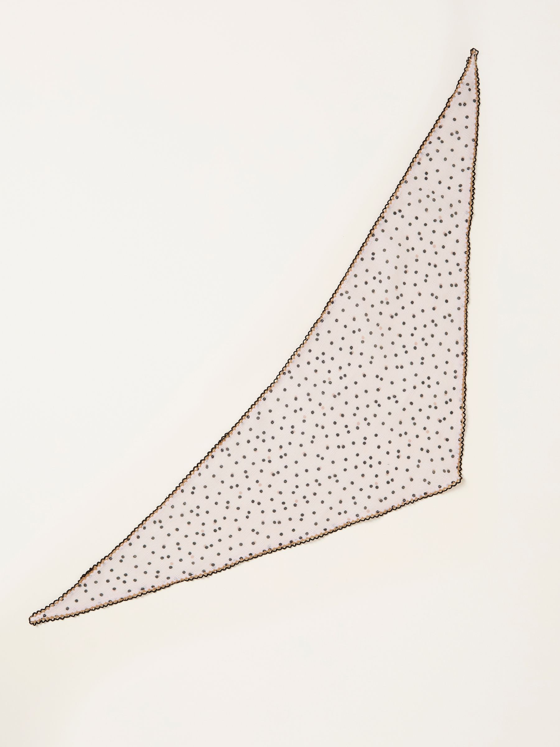 Ivory Polka Dot Triangle Hair Scarf | Fat Face
