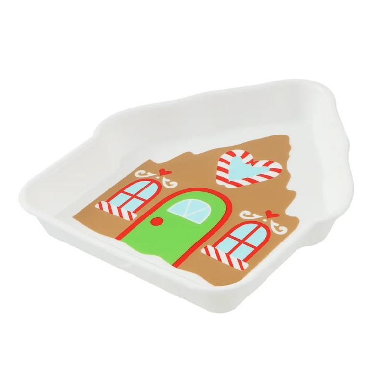 2-Piece Gingerbread Man Kid's Christmas Snack Set Tableware, Multicolor, by Holiday Time | Walmart (US)