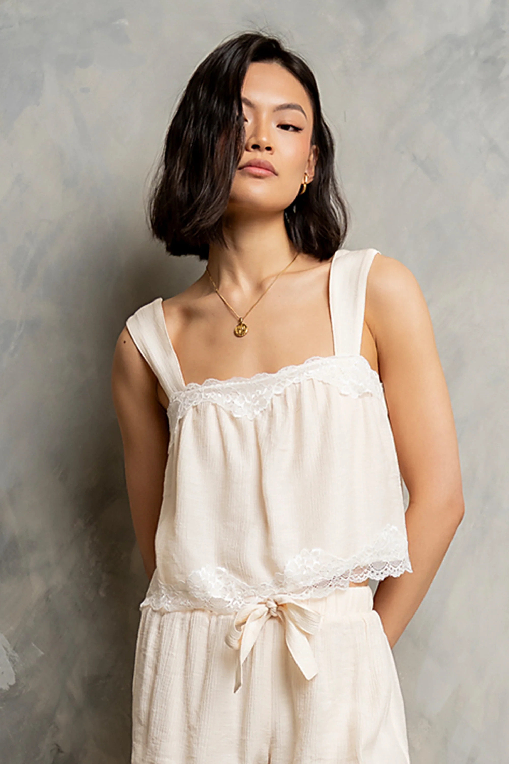 Elsie Lace Trim Tank | Böhme US