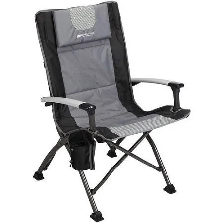 Ozark Trail High Back Camping Chair, Black - Walmart.com | Walmart (US)