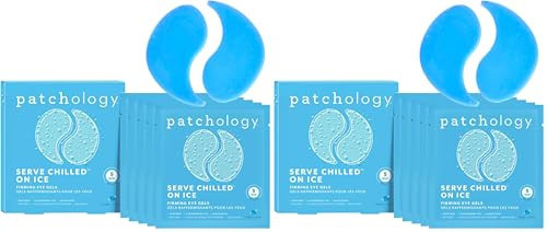 Patchology Iced Cooling Under Eye Mask Patches with Peptides, Cloudberry Oil and Bakuchiol. Cool eye gels to firm skin and soothe, reduce fine lines and under eye bags 5 Pair (Pack of 2) | Amazon (US)