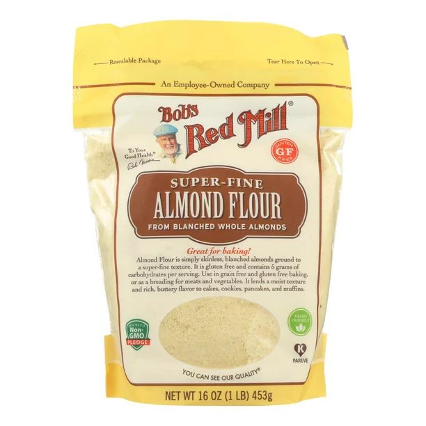 Bob's Red Mill Super Fine Almond Flour, 16 oz Resealable Bag - Walmart.com | Walmart (US)