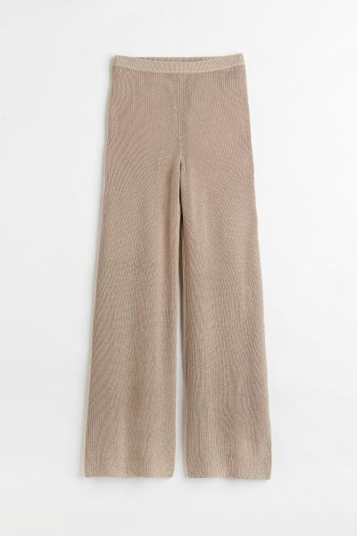 Rib-knit Linen-blend Pants | H&M (US + CA)