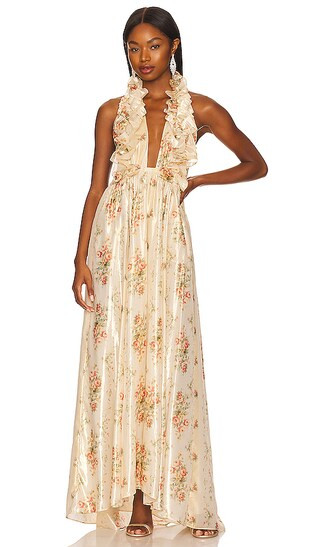 Antonie Maxi Dress in Golden Fog | Revolve Clothing (Global)
