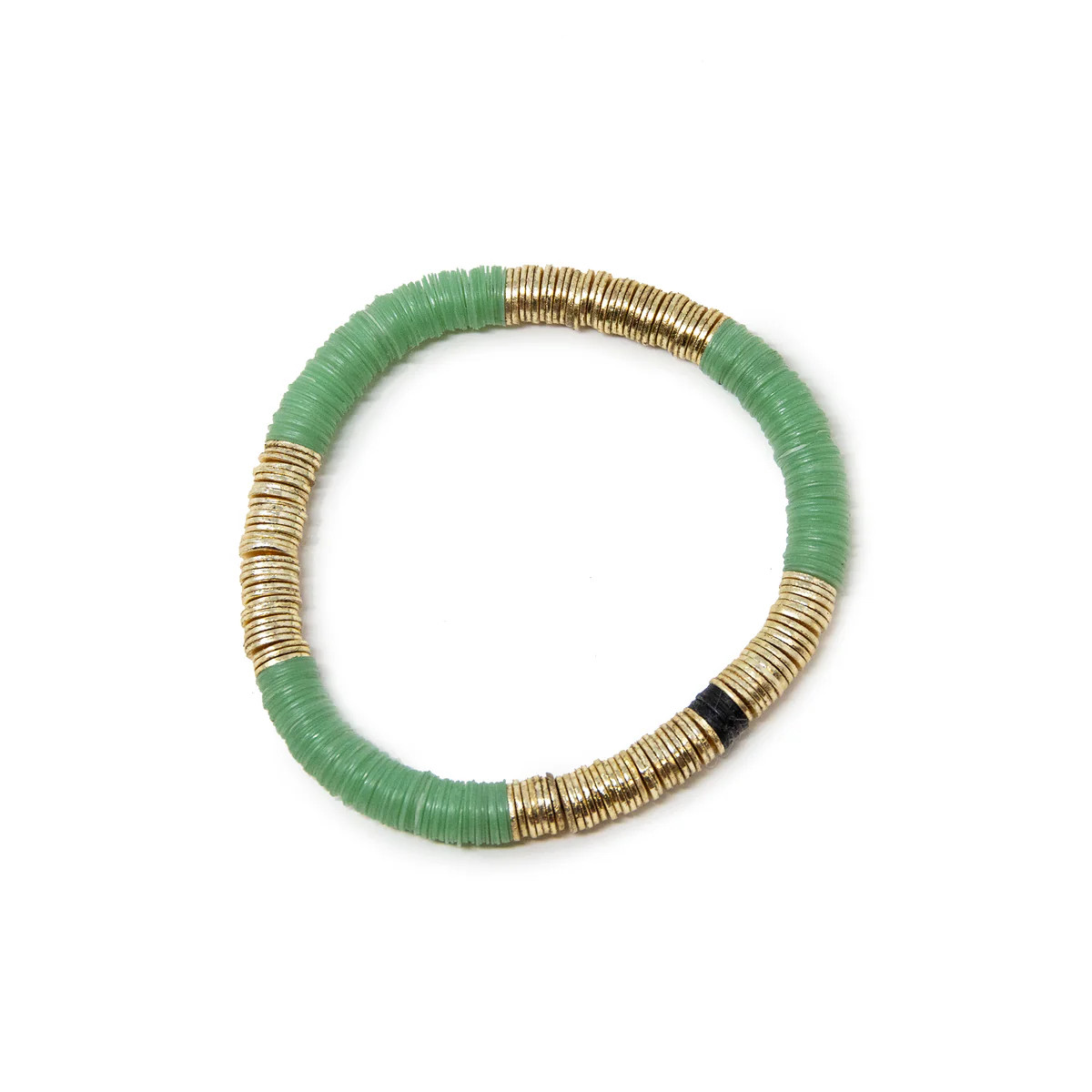 Jade Green Vinyl Bracelet 6mm | Allie + Bess