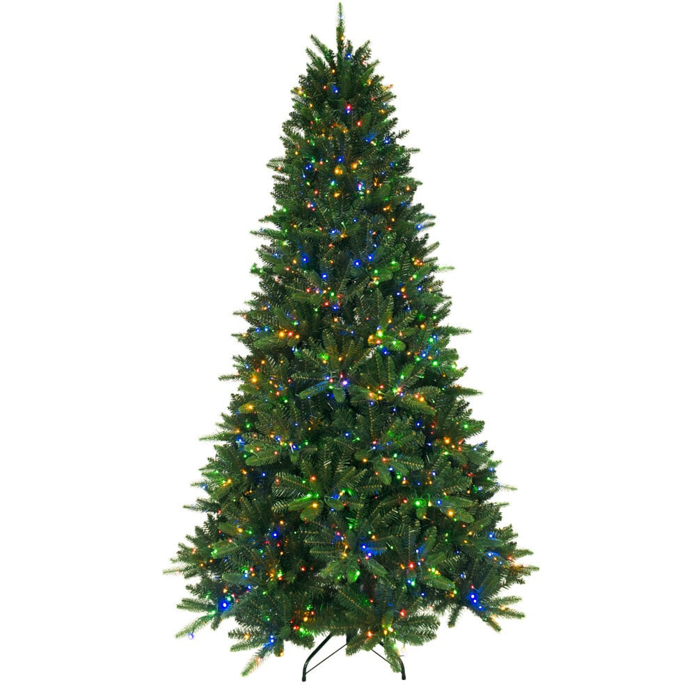 Fraser Hill Farm 12.00-ft Pre-lit Artificial Christmas Tree with White LED Lights | FFYP012-6GR | Lowe's