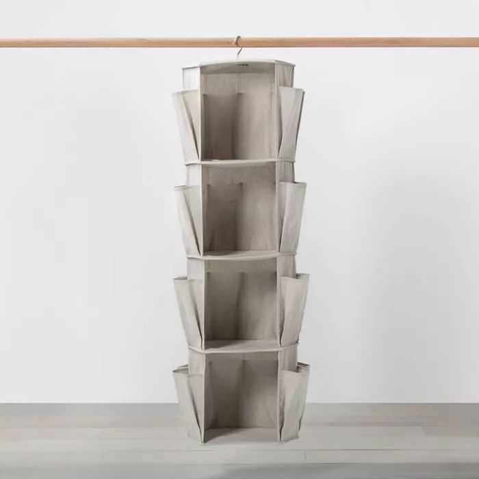 Hanging Spinning Closet with Shoe Storage Gray - Brightroom&#8482; | Target