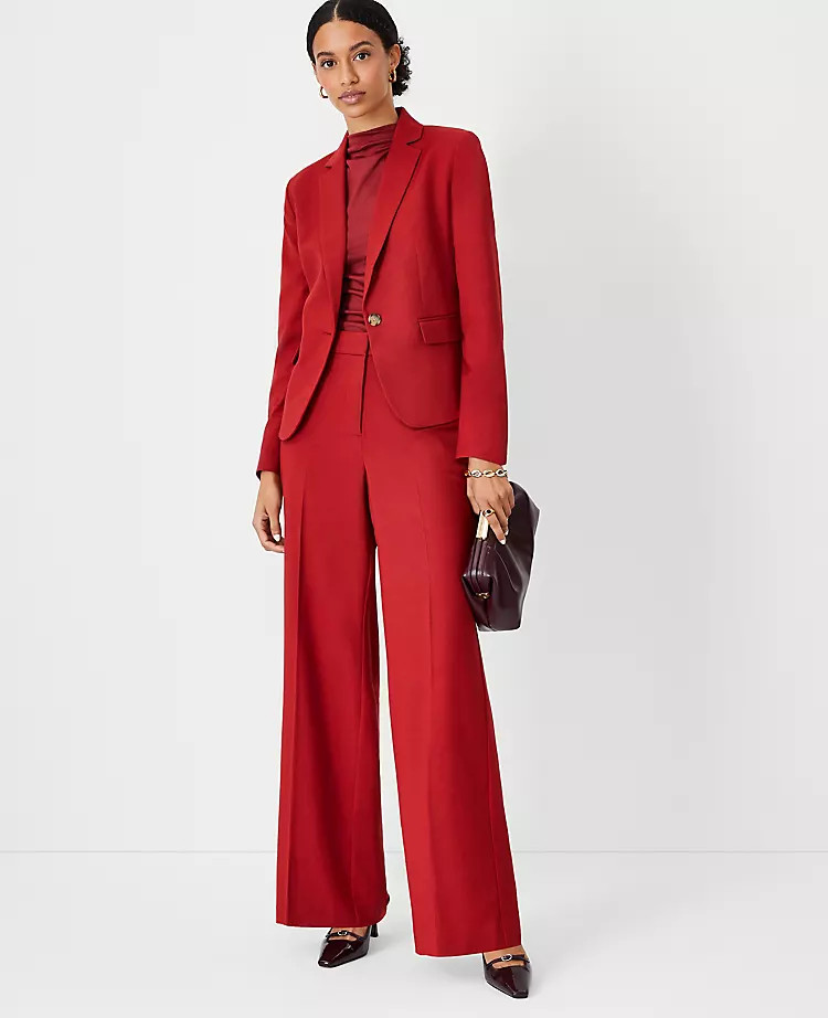 The Wide Leg Pant in Lightweight Weave | Ann Taylor (US)