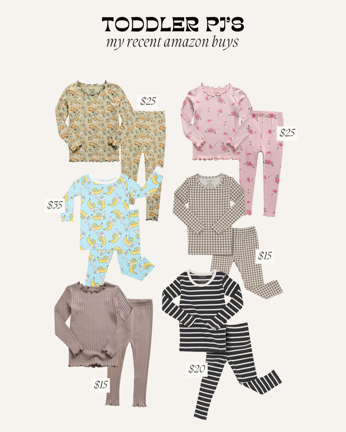 Toddler pajamas from Amazon! Taya is 2 and I buy her 3T to grow into. Most under $20 

#LTKfamily #LTKkids #LTKunder50