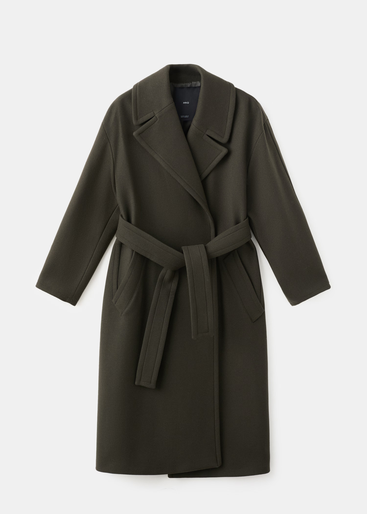 Manteco wool coat with belt | MANGO (UK)