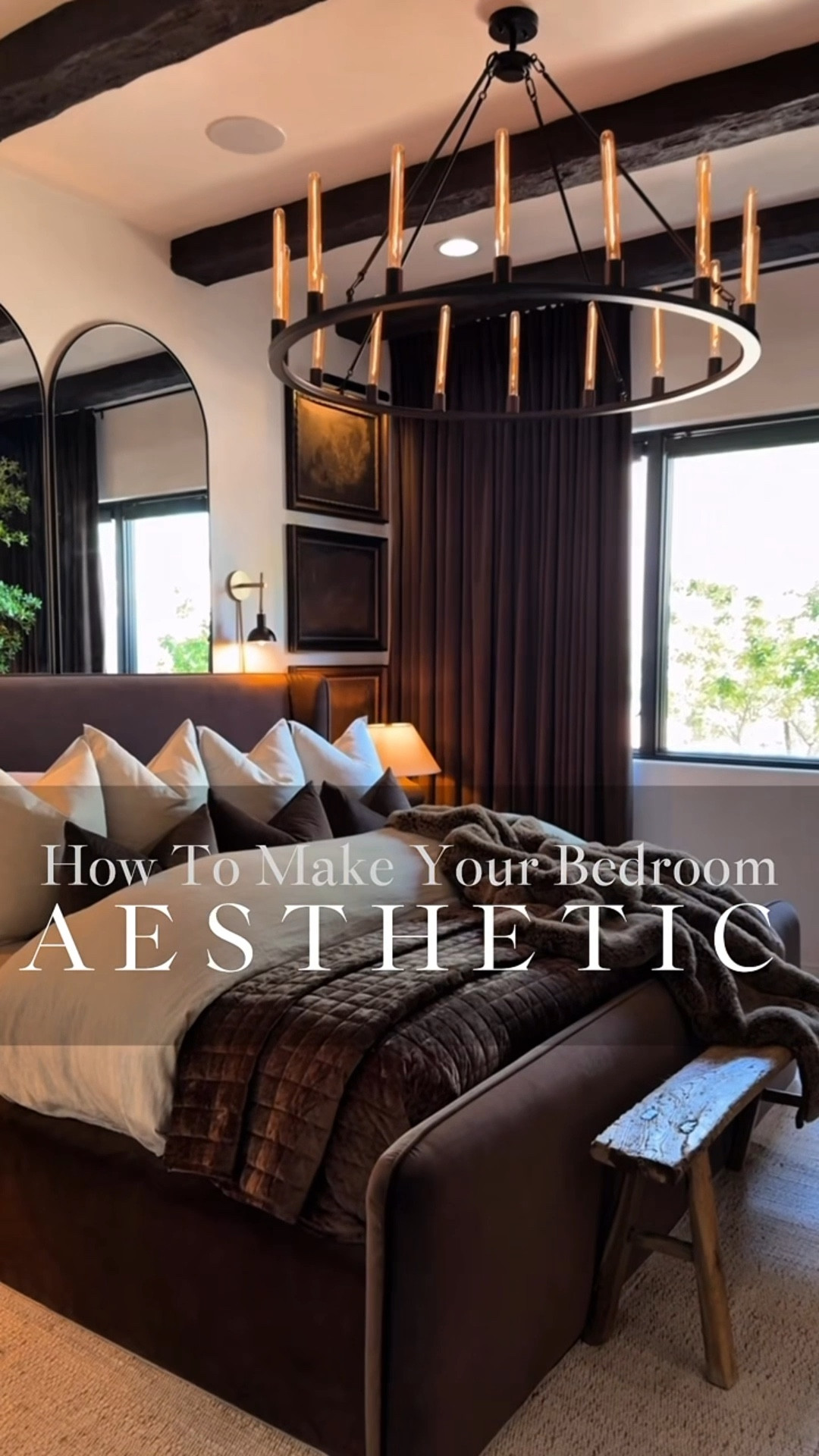 Here are a few ways you can make your bedroom feel and look more aesthetic.🥰

Use Neutral Linen Bedding
Use Oversized Throw Pillows
Layer & Use A Throw Blanket
Add Ambiance Through Light 
Sleek Nightstands
Beautiful Textured Rug
Arched or Fluted Mirrors
Minimal Wall Art
Velvet or Linen Curtains
Oversized Chandelier
Dimmable Lighting 
Natural or Real Tree 

Curtain details:
Color: Java
Length/width: 100” x 120” long

#aestheticbedroom #amazonfinds #amazonhome #beddingideas #luxbedroom #bedroomdecor #moodybedroom
#fancybedroom #luxurybedroom


#LTKHome