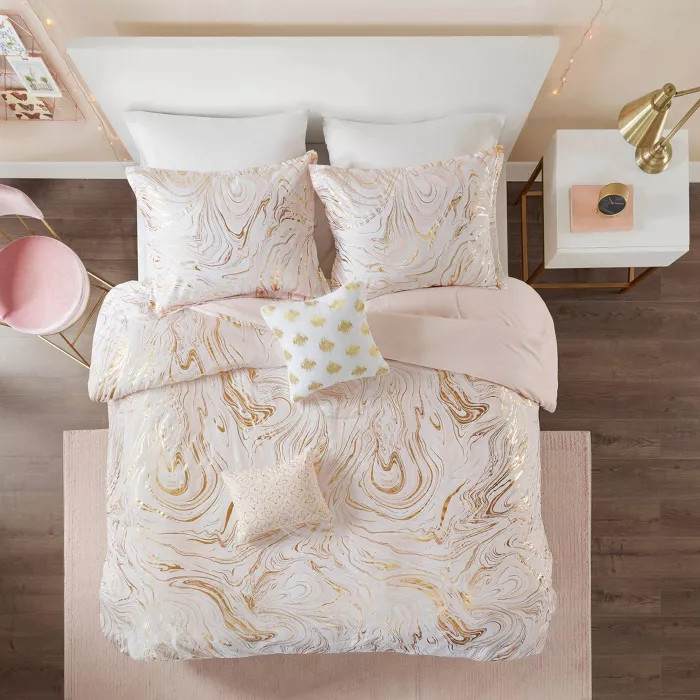 Vanessa Metallic Printed Comforter Set | Target