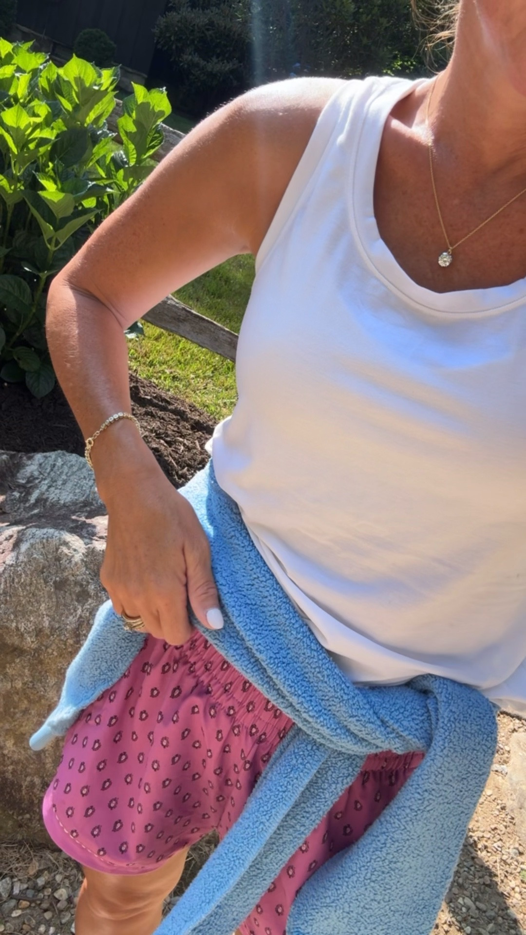 Athleisure. Morning walk style. 
Athletic shorts on sale. Favorite workout tank. 
Shorts S. Tank XS. Sweatshirt M

#LTKootd #LTKmorningroutine #LTKSaleAlert