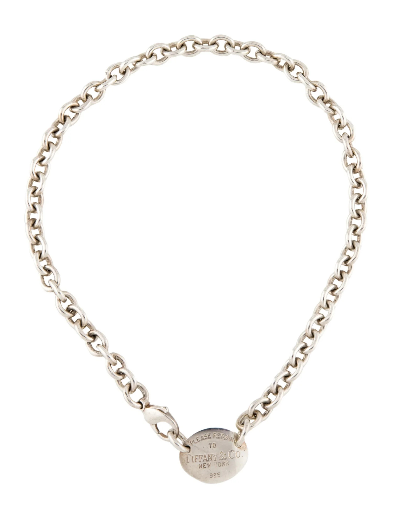 Oval Tag Choker Necklace | The RealReal