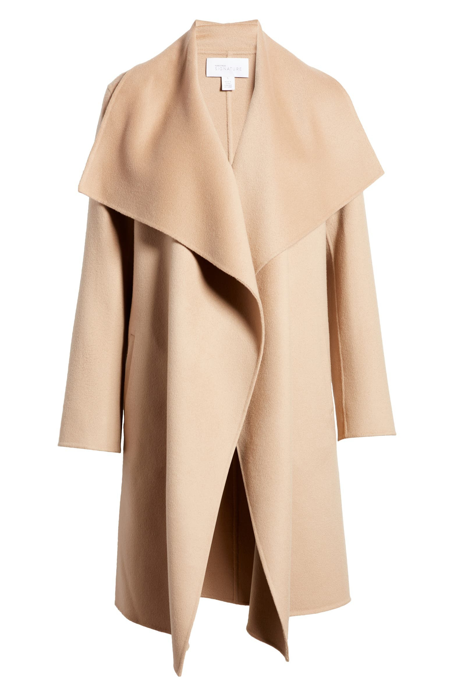 Cascade Collar Double Face Wool & Cashmere Coat | Nordstrom