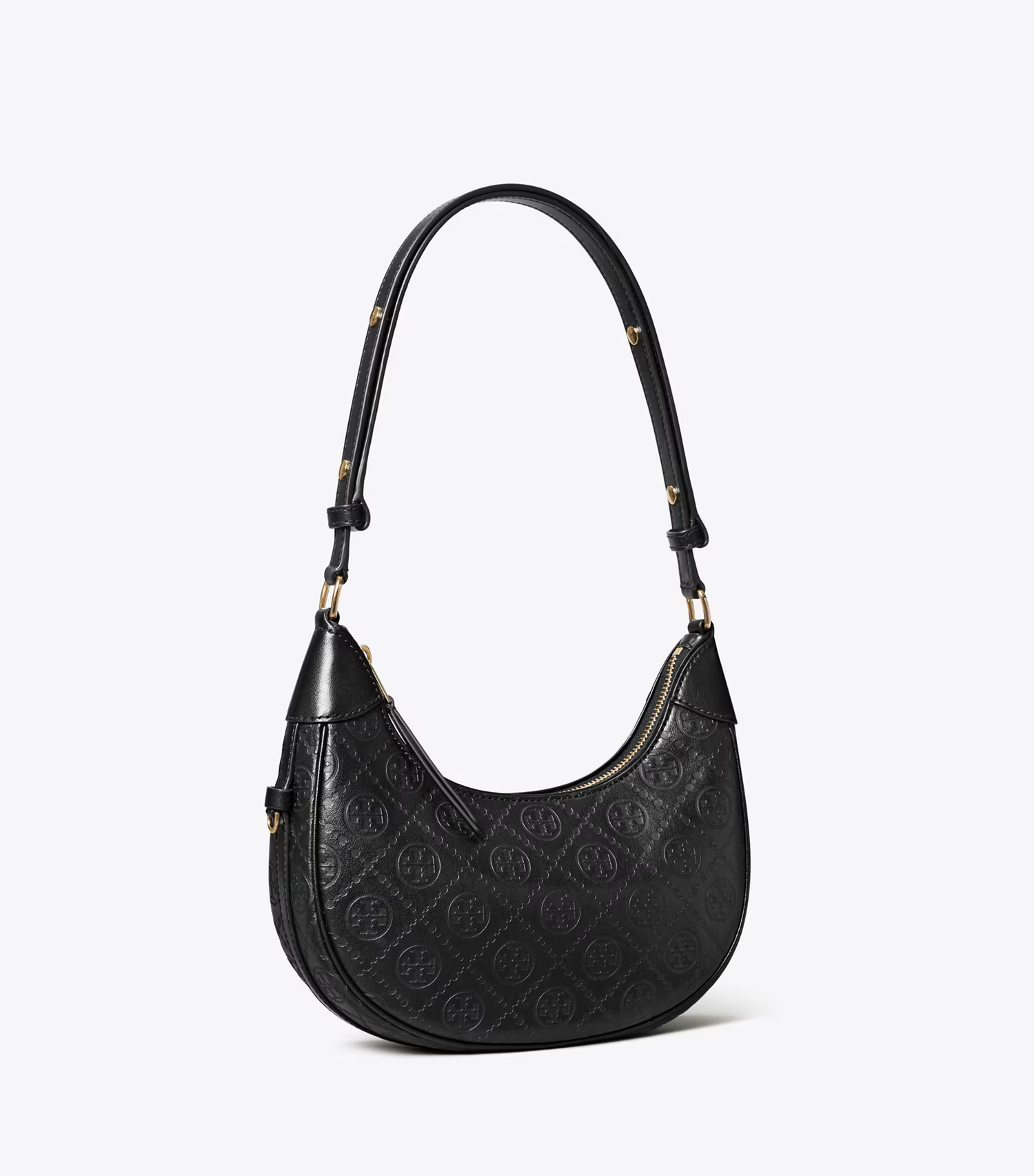 T MONOGRAM LEATHER CRESCENT BAG | Tory Burch (US)