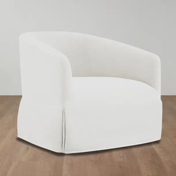 Watervliet Slipcovered Swivel Armchair | Wayfair North America