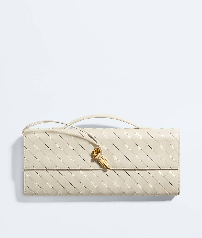Women's Andiamo Clutch in Fondant/muse brass | Bottega Veneta GB | Bottega Veneta